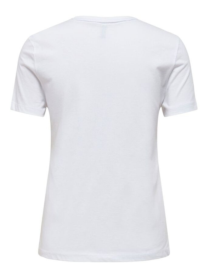 Футболка ONLKITA LIFE REG S/S HALF SEQ TOP JRS 15242222-Bright White-Print:DECADENT ONLY M Білий 15242222-Bright White-Pri
