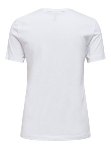 Футболка ONLKITA LIFE REG S/S HALF SEQ TOP JRS 15242222-Bright White-Print:DECADENT ONLY M Білий 15242222-BRIGHT WHITE-PRI