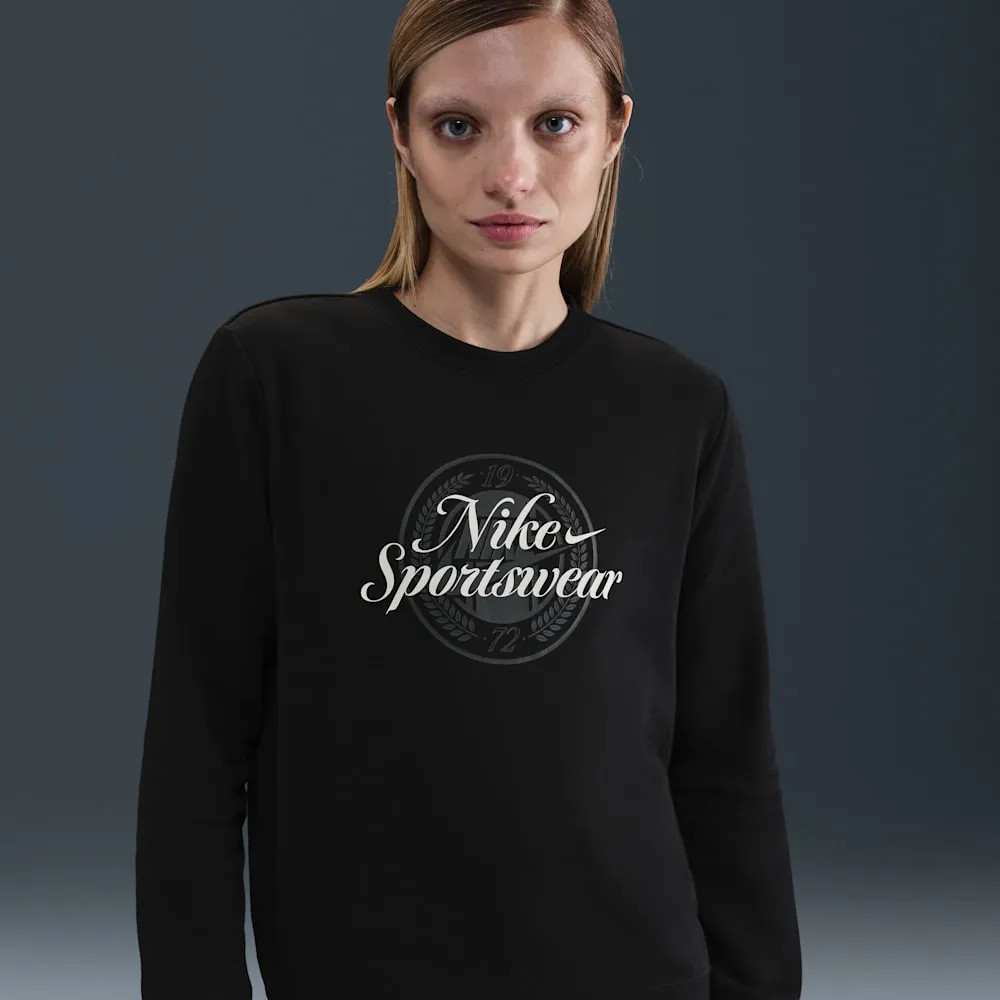Світшот жіночий Nike Sportswear Club Fleece Graphic Crew Black HV2342-010