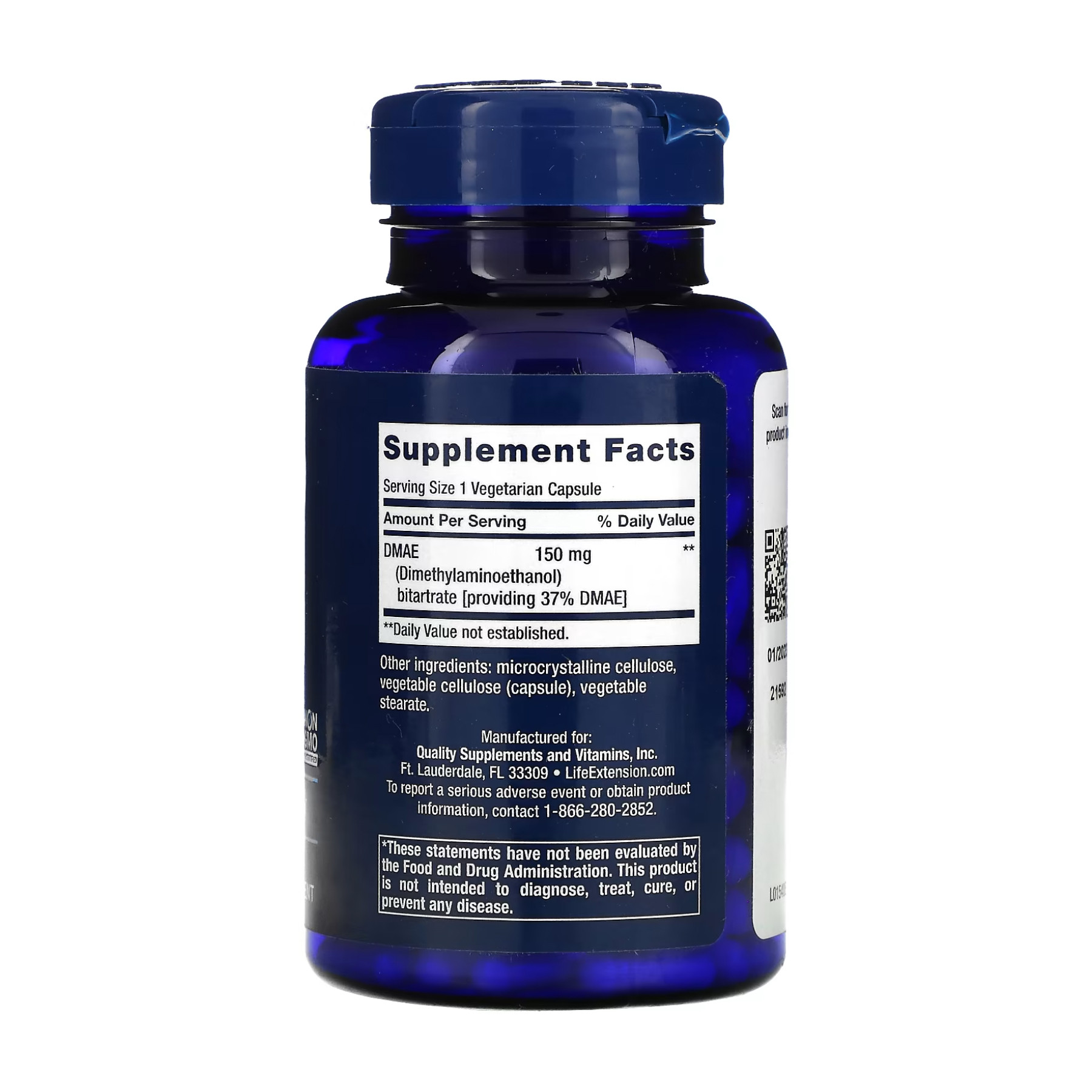 Капсули DMAE Bitartrate 150mg - 200 vcaps 2022-10-1894