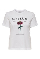 Футболка ONLKITA REG S/S LEFLEUR TOP BOX JRS 15254498-Bright White-Print:FLEUR ONLY XS Білий 15254498-Bright White-Pri