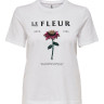 Футболка ONLKITA REG S/S LEFLEUR TOP BOX JRS 15254498-Bright White-Print:FLEUR ONLY XS Білий 15254498-BRIGHT WHITE-PRI