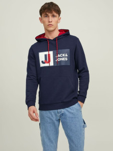 Худі JCOLOGAN SWEAT HOOD AW22 SN 12216327-Navy Blazer Jack&Jones L Темно-синій 12216327-NAVY BLAZER