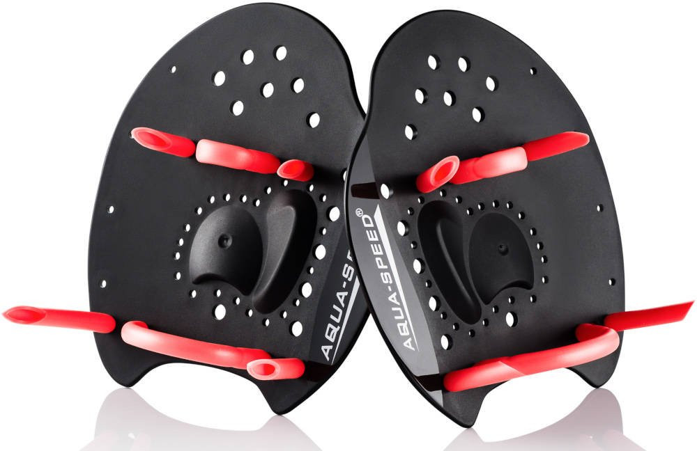 Лопатки для плавання Aqua Speed Skill Paddle 1789 чорний червоний Уні S 15х14см 147-07S