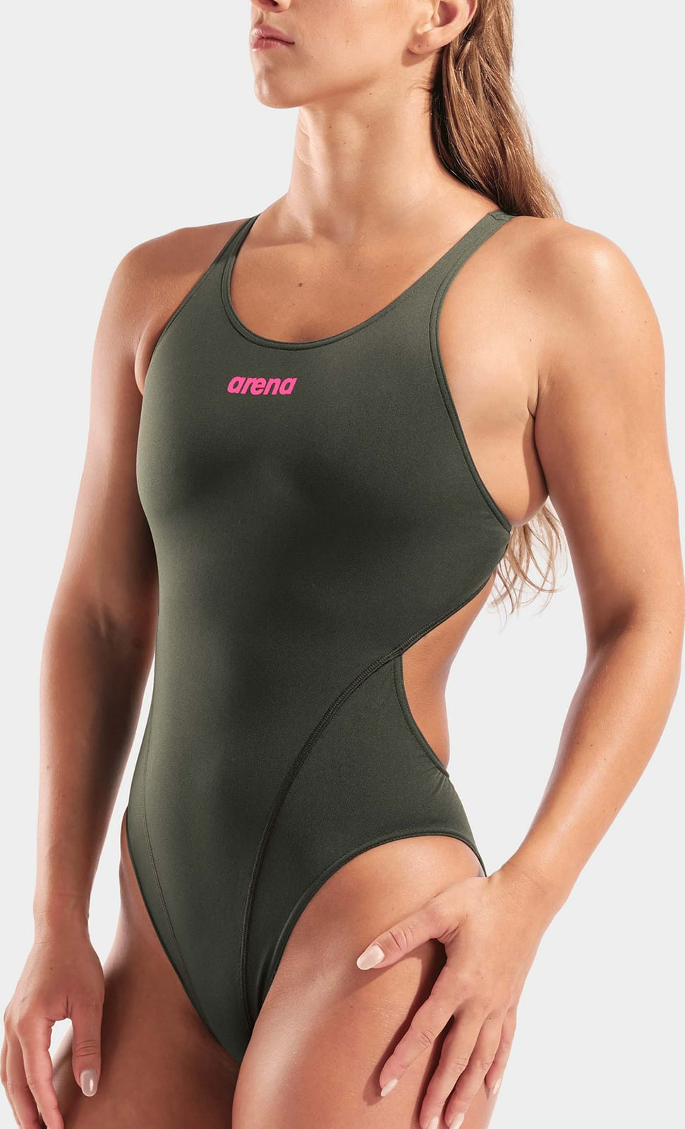 Купальник закритий для жінок Arena TEAM SWIMSUIT SWIM TECH SOLID темно-зелений Жін 40 004763-609