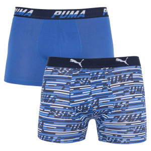 Труси-боксери Puma LOGO AOP BOXER 2P синій, білий Чол L 501003001-010