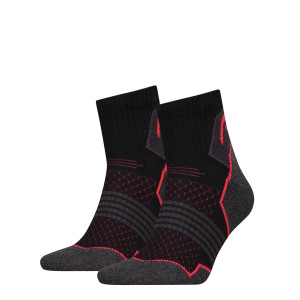Шкарпетки Head HIKING QUARTER 2PPK  UNISEX чорний, червоний Уні 35-38 781002001-232