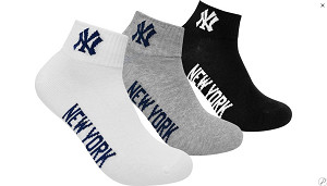 Шкарпетки New York Yankees 3 pk Quarter чорний, білий, сірий Уні 35-38 15100003-1003