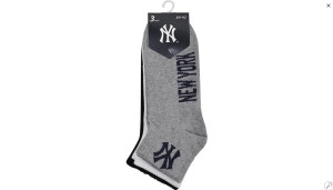 Шкарпетки New York Yankees 3 pk Quarter чорний, білий, сірий Уні 35-38 15100003-1003