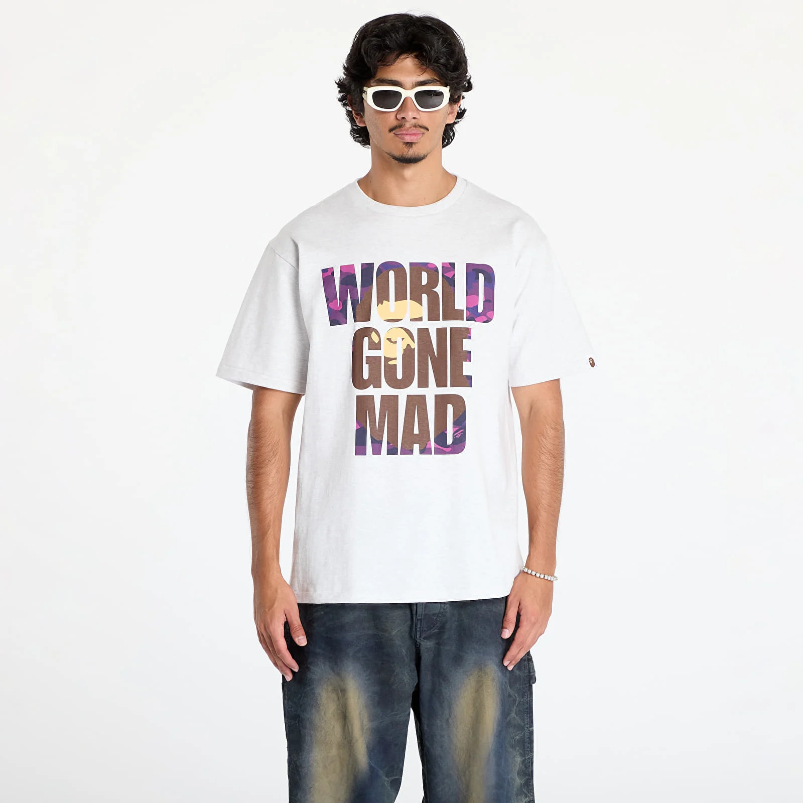 Футболка A BATHING APE COLOR CAMO WGM APE HEAD OVERLAP TEE 001TEK801024M