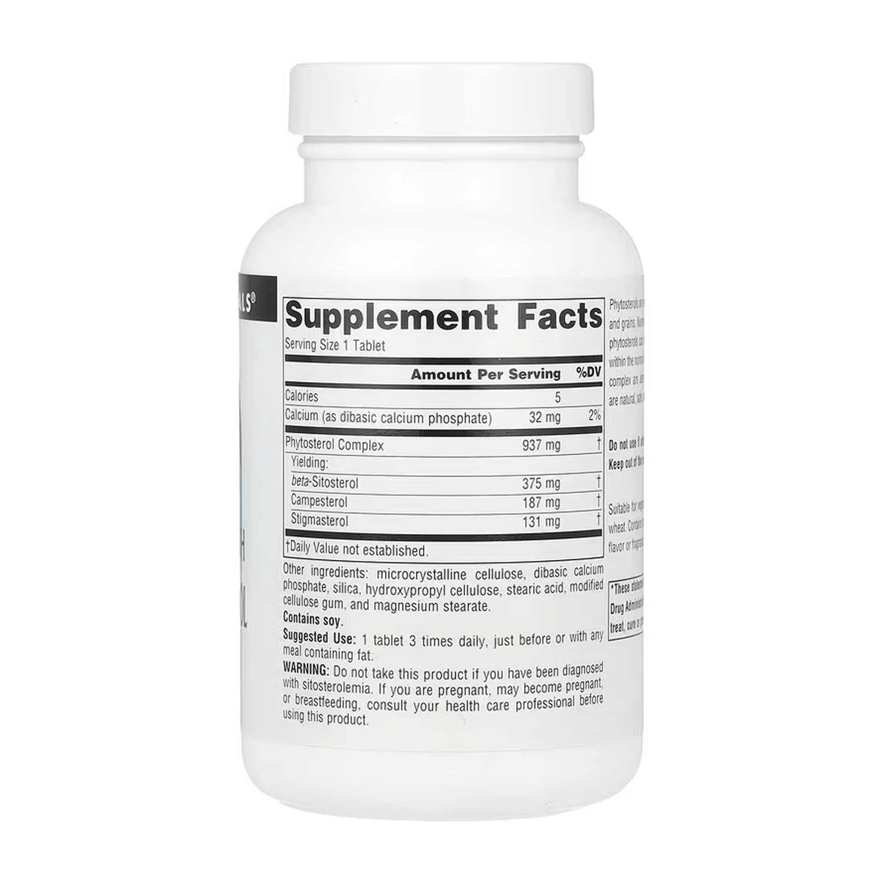 Таблетки Source Naturals Beta Sitosterol Mega Strength 375 mg - 60 tabs 2023-10-6483