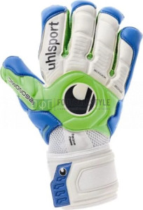 Рукавиці воротарські Uhlsport ERGONOMIC 360° AQUASOFT синьо-біло-зелені 1000146 01 1000146-01