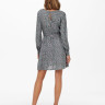 Сукня ONLANE LIFE L/S BELTED DRESS WVN 15242603-Stormy Sea-AOP:CURIOSA DITSY ONLY L Сірий 15242603-STORMY SEA-AOP:C
