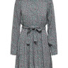 Сукня ONLANE LIFE L/S BELTED DRESS WVN 15242603-Stormy Sea-AOP:CURIOSA DITSY ONLY L Сірий 15242603-STORMY SEA-AOP:C