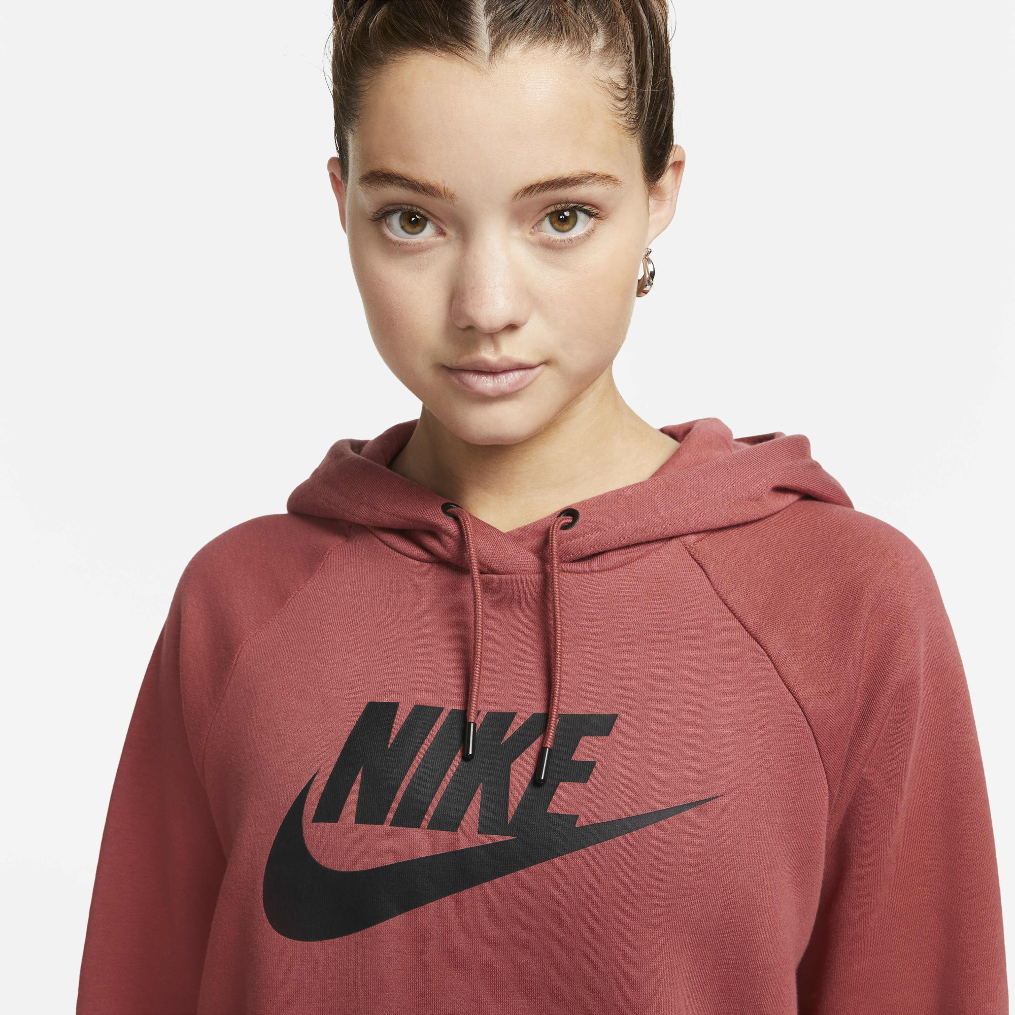 Худі жіноче Nike Sportswear Essential Fleece Orange DX2319-691