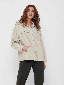 Сорочка ONLBITTEN LIFE CORD SHACKET PNT NOOS 15182101 Silver Lining ONLY L Бежевий 15182101SILVERLINING