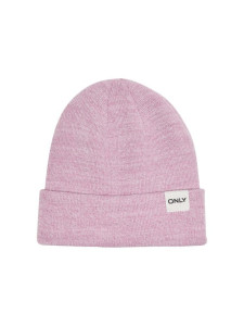 Шапка ONLSPRING LIFE BEANIE CC 15196635-Opera Mauve-Detail:CANVAS LABEL ONLY ONE SIZE Розовий 15196635-Opera Mauve-Deta