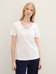Футболка Organic cotton t-shirt 1041533ХХ10315 Tom Tailor L Білий 1041533ХХ10315
