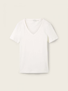 Футболка Organic cotton t-shirt 1041533ХХ10315 Tom Tailor L Білий 1041533ХХ10315