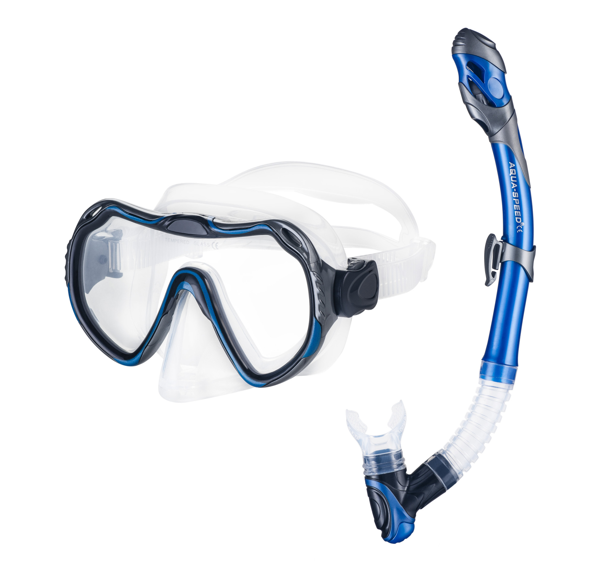 Набір маска і трубка Aqua Speed JAVA + ELBA 8205 синій Уні OSFM 614-11