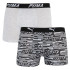 Труси-боксери Puma LOGO AOP BOXER 2P сірий, білий, чорний Чол L 501003001-200