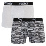 Труси-боксери Puma LOGO AOP BOXER 2P сірий, білий, чорний Чол L 501003001-200