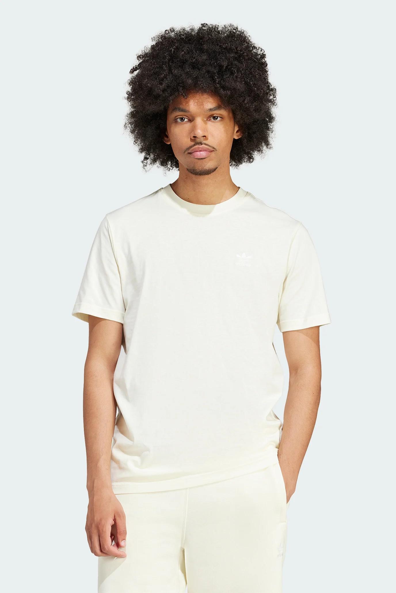 Футболка чоловіча Adidas Essentials Trefoil T-Shirt Beige IR9694