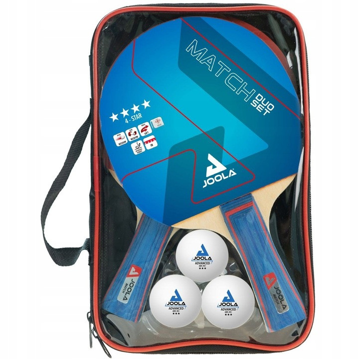 Чохол на ракетку для настільного тенісу Joola TTET DUO (2 ракетки+3 м'ячі+1чохол) jset2