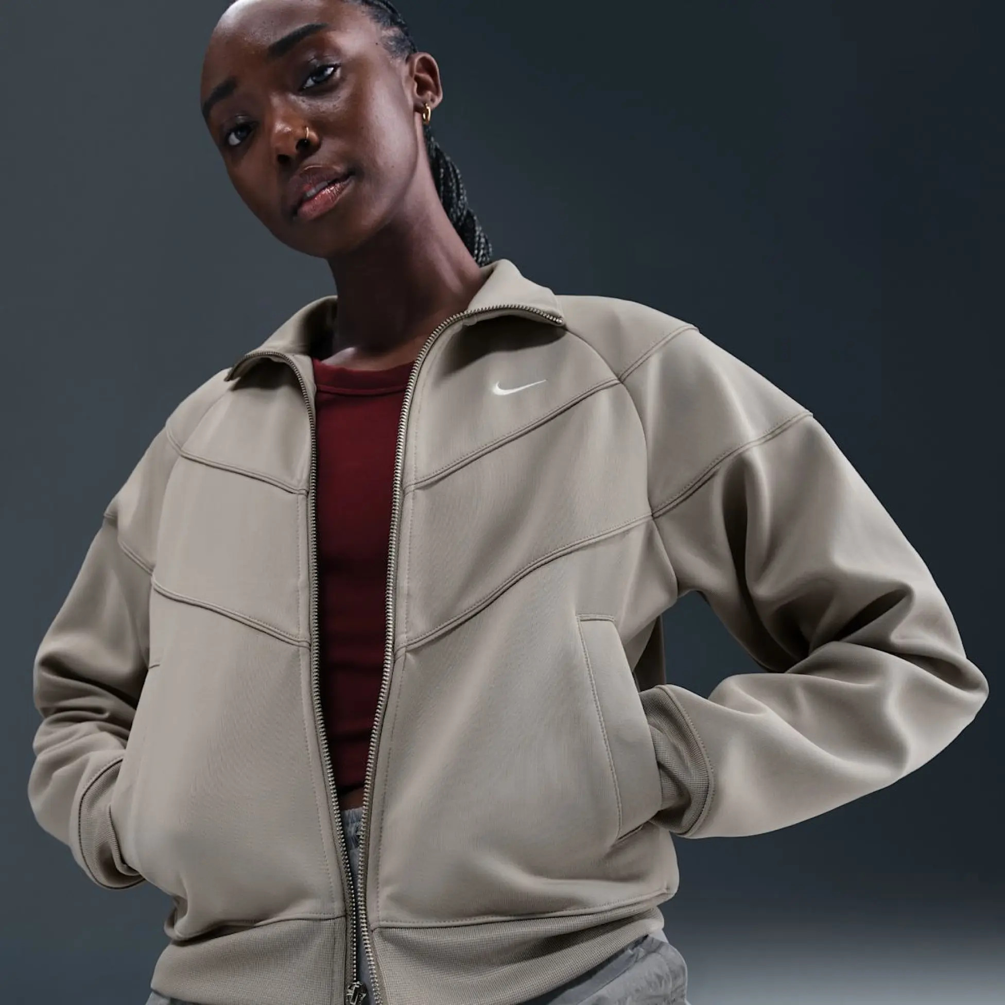 Кофта жіноча Nike W Wr Poly Grey HJ0975-009