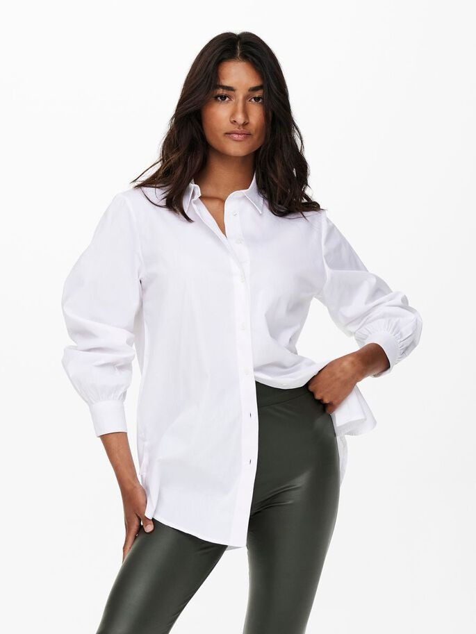 Сорочка ONLNORA NEW L/S SHIRT WVN NOOS 15227677-White ONLY L Білий 15227677-White