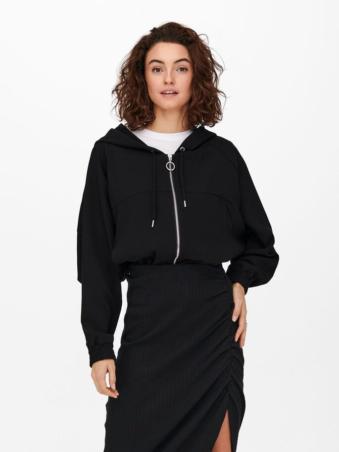Толстовка ONLMARIYA L/S ZIP HOODIE PNT 15243731-Black ONLY L Чорний 15243731-Black