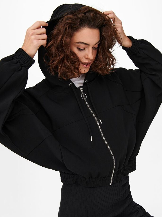 Толстовка ONLMARIYA L/S ZIP HOODIE PNT 15243731-Black ONLY L Чорний 15243731-Black