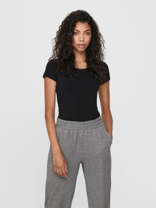Футболка ONLLIVE LOVE LIFE S/S ONECK TOP NOOS JRS 15205059-Black ONLY S Чорний 15205059-BLACK