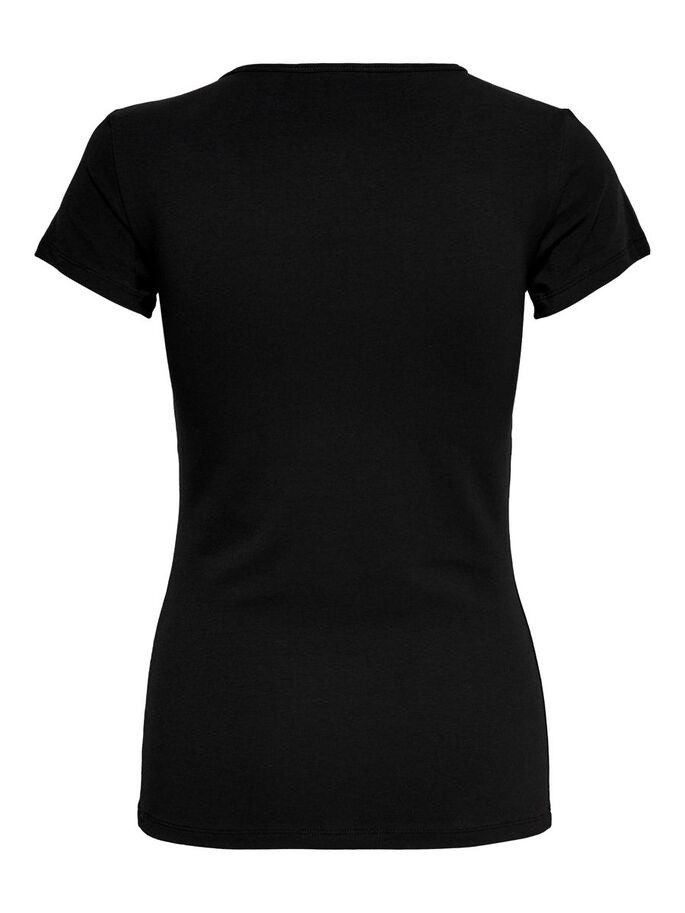 Футболка ONLLIVE LOVE LIFE S/S ONECK TOP NOOS JRS 15205059-Black ONLY S Чорний 15205059-Black