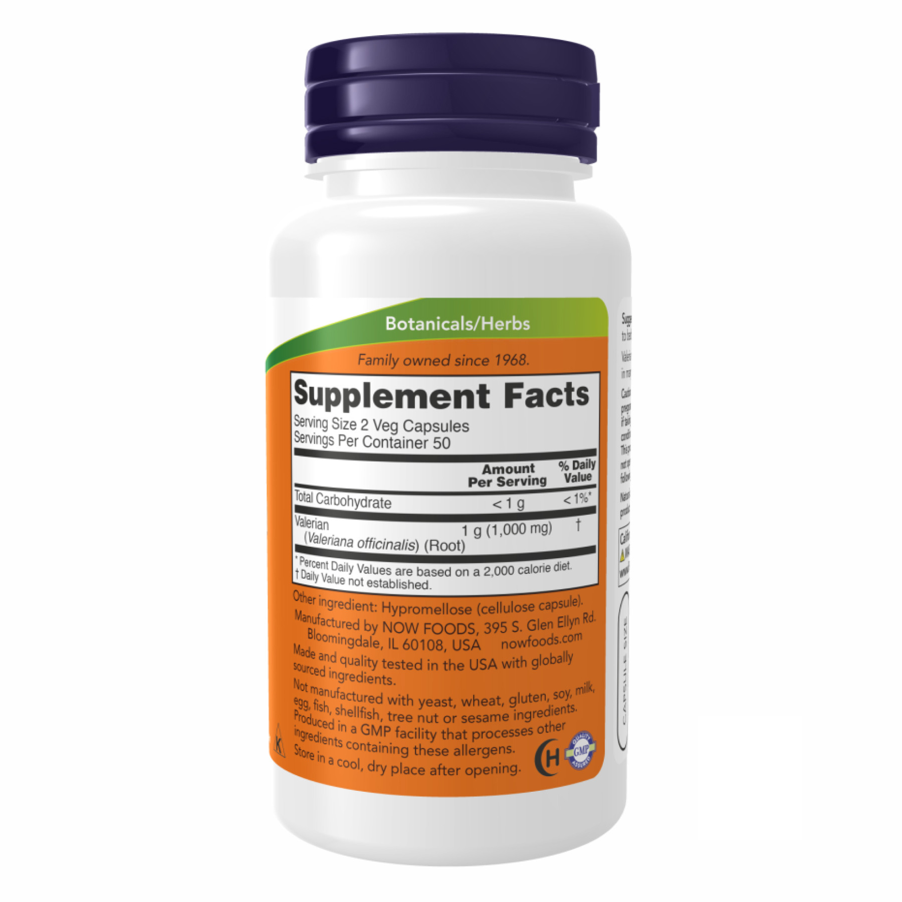 Капсули Valerian Root 500mg - 100 vcaps 100-29-9459873-20