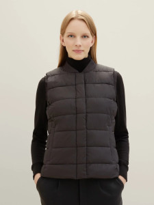 Безрукавка Lightweight Weste 1039268-14482 Tom Tailor L Чорний 1039268-14482