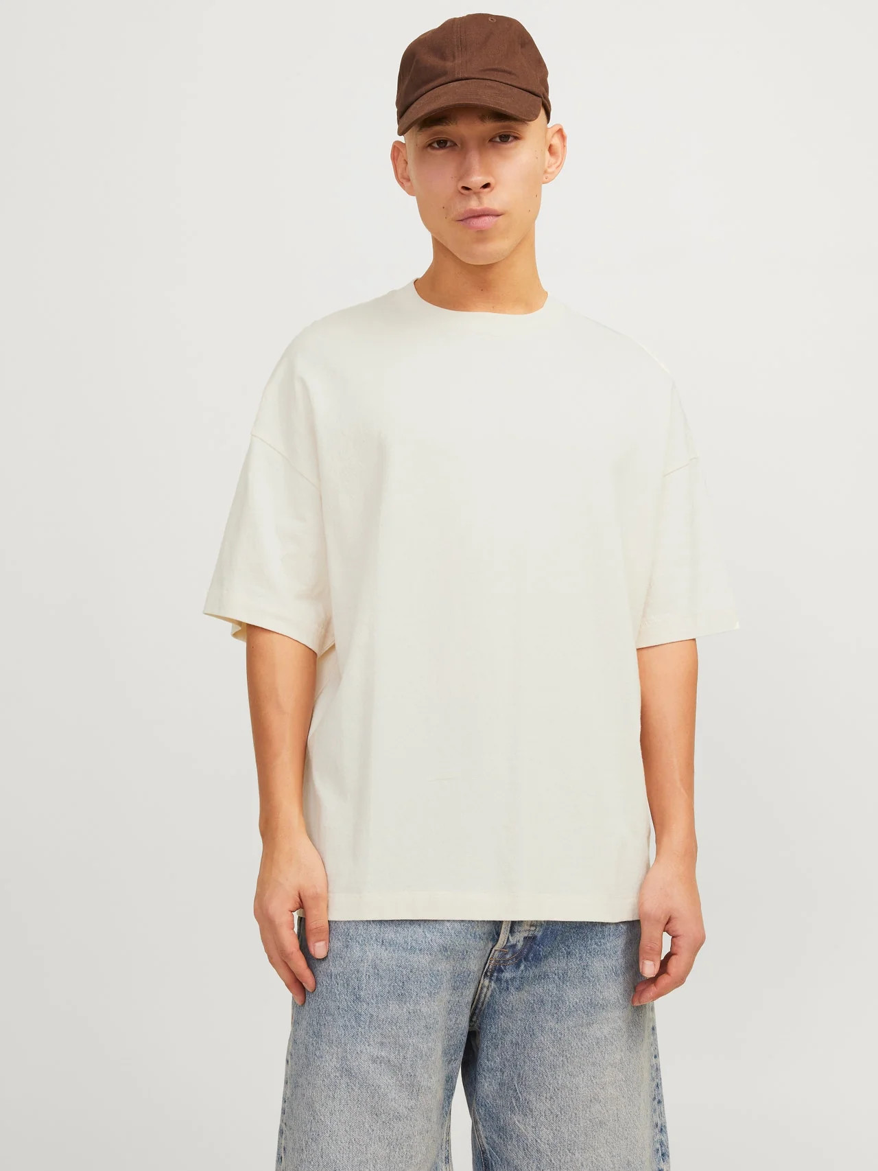 Футболка Jack & Jones JORMILOS TEE SS CREW NECK SN 12256330-Buttercream