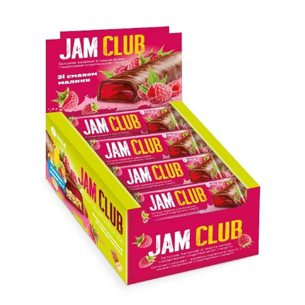 Батончик Jam Club - 24x40g Jelly with Raspberry 100-63-4528214-20