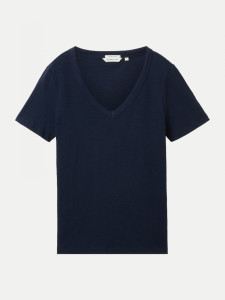 Футболка Organic cotton t-shirt 1041533ХХ10668 Tom Tailor L Темно-синій 1041533ХХ10668