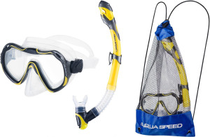 Набір маска і трубка Aqua Speed JAVA + ELBA 8206 жовтий Уні OSFM 614-18