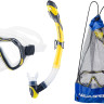 Набір маска і трубка Aqua Speed JAVA + ELBA 8206 жовтий Уні OSFM 614-18