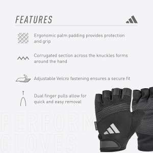Рукавиці для тренінгу Adidas Performance Gloves чорний Уні L ADGB-13155