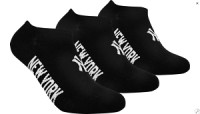 Шкарпетки New York Yankees 3 pk Sneaker чорний Уні 35-38 15100004-1002