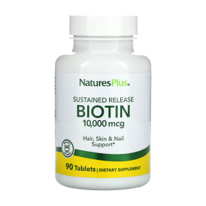 Таблетки Nature's Plus Biotin 10000 mcg - 90 tabs 2023-10-2360