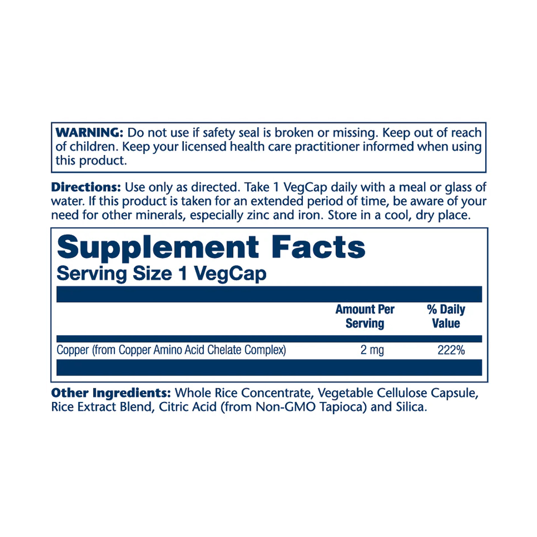 Капсули Solaray Copper 2mg - 100 caps 2023-10-5691