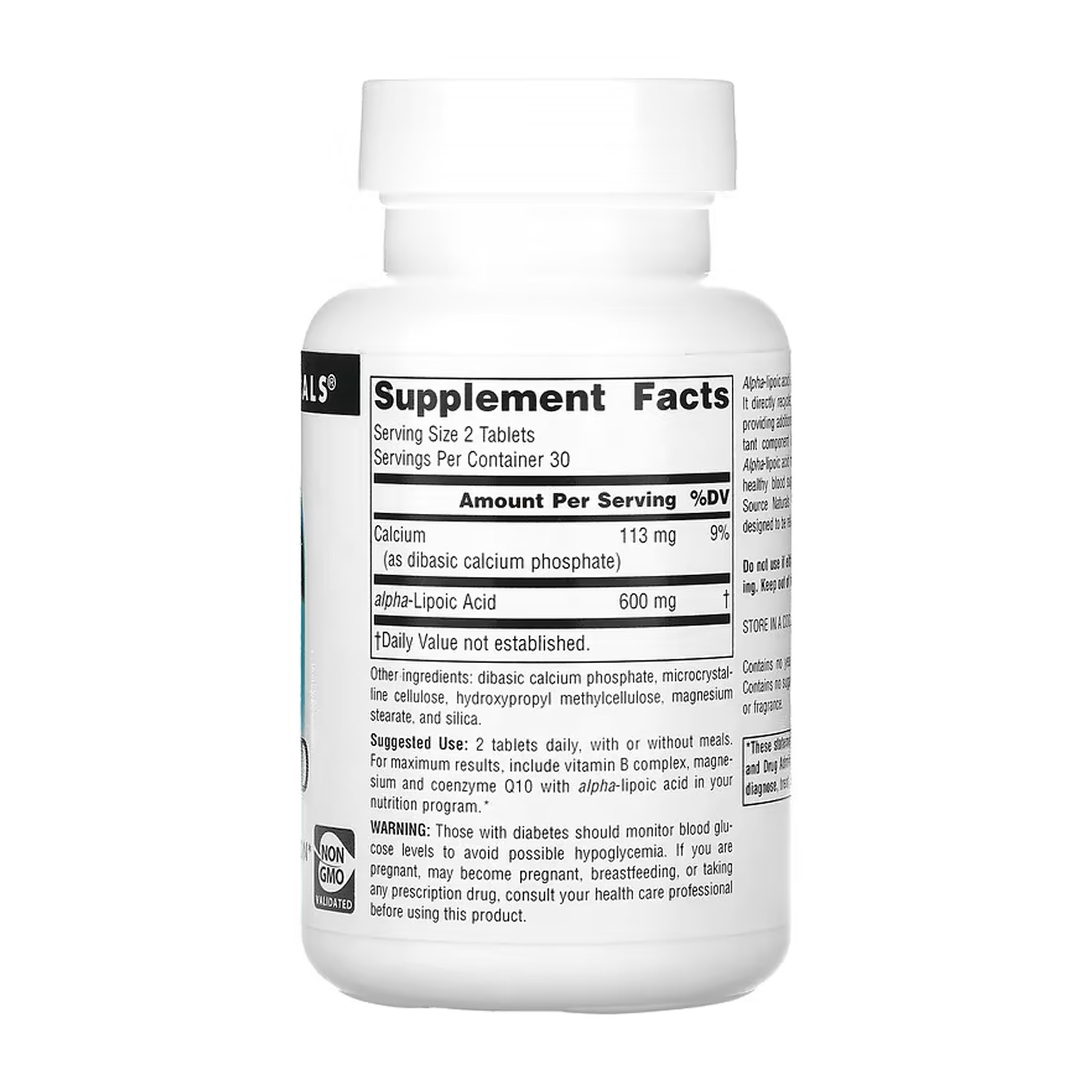 Таблетки Source Naturals Alpha Lipoic Acid 300mg - 60 tabs 2023-10-5555