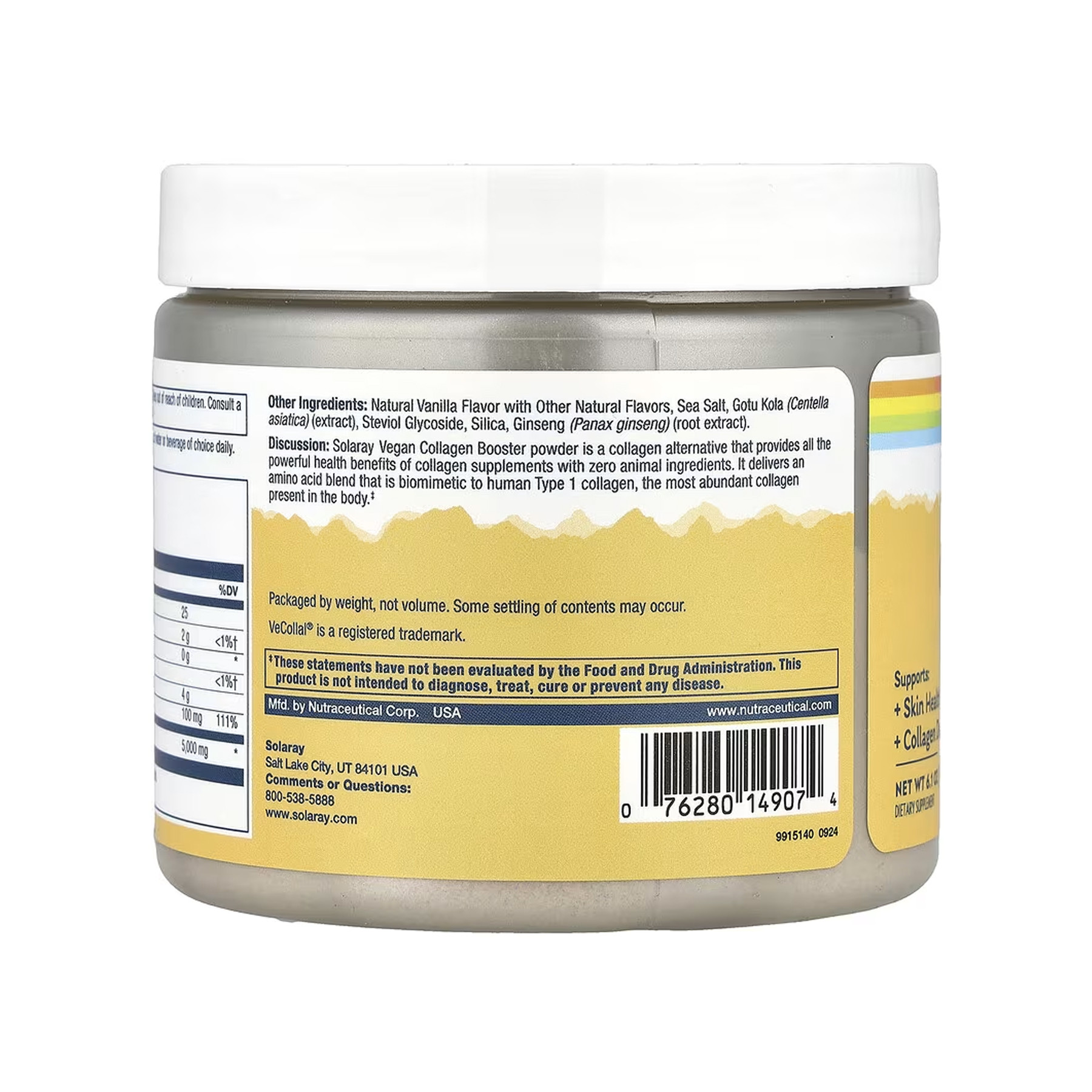Порошок Solaray Vegan Collagen Booster - 173g 2023-10-5845