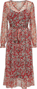 Сукня ONLIRENA LIFE L/S MIDI DRESS WVN 15243143-Urban Red-AOP:ROCKING PAISLEY ONLY L Червоний 15243143-URBAN RED-AOP:RO