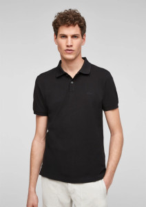 Поло Polo The shirt  REGULAR FIT 130.11.899.13.130.2024581-99A1 s.Oliver S Чорний 03.899.35.5268-99A1