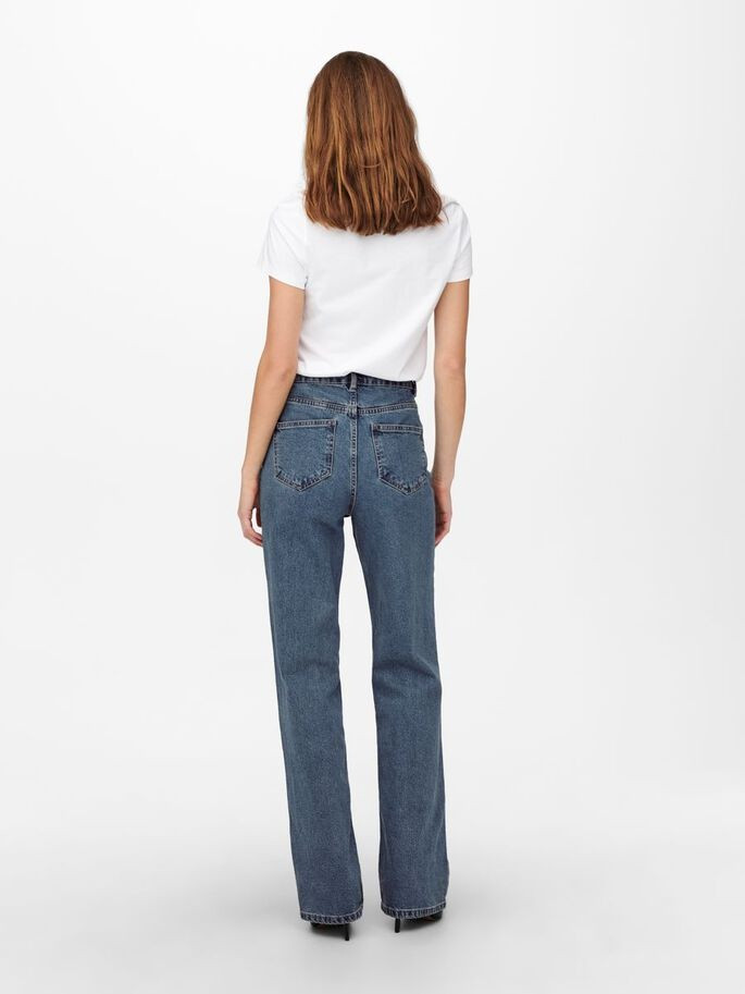 Джинси ONLCAMILLE LIFE EX HW WIDE DNM NOOS 15235595-Medium Blue Denim-Detail:NAS342 ONLY 27/32 Синій 15235595-MEDIUM BLUE DENI